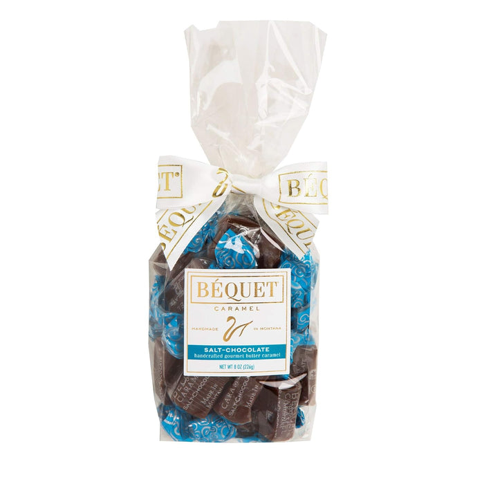 Béquet Caramel - Chewy - Gourmet Caramel Candy - Caramel Candy Individually Wrapped - Made in Montana - Kosher (Star D) and Gluten Free - 8 oz Gift Bag