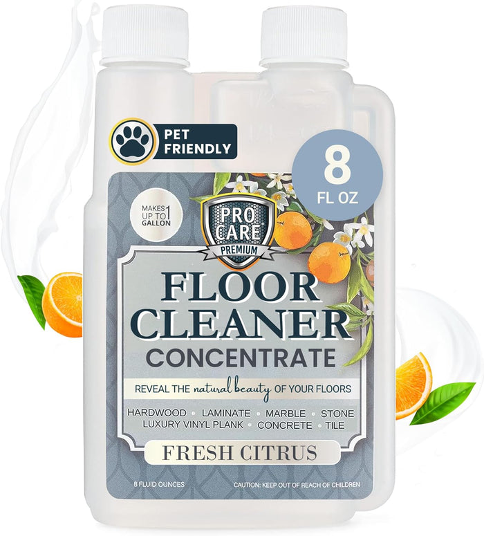 ProCare Citrus Floor Cleaner (Made in USA) | Tile, Stone, Laminate, Vinyl & Natural Wood Floor Cleaner for Mopping, Floor Cleaning Solution with Citrus Aroma - 32oz / 0.95L Spray Bottle