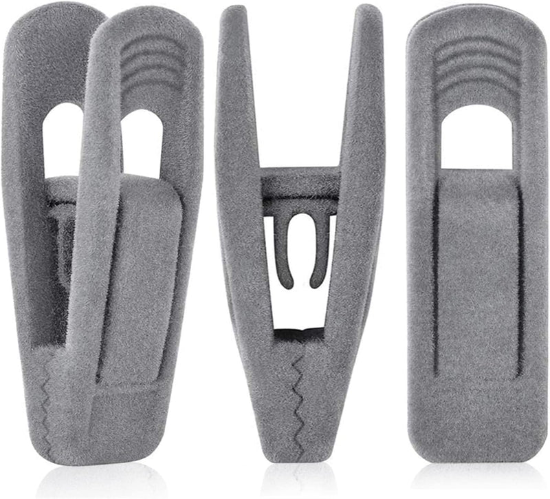 Black Velvet Hangers Clips (80-Pack), Non-Slip Strong Velvet Hangers Clips for Velvet Skirt Hangers, Velvet Pants Hanger Velvet Clips Fit for Thin Velvet Clothes Suit Hangers