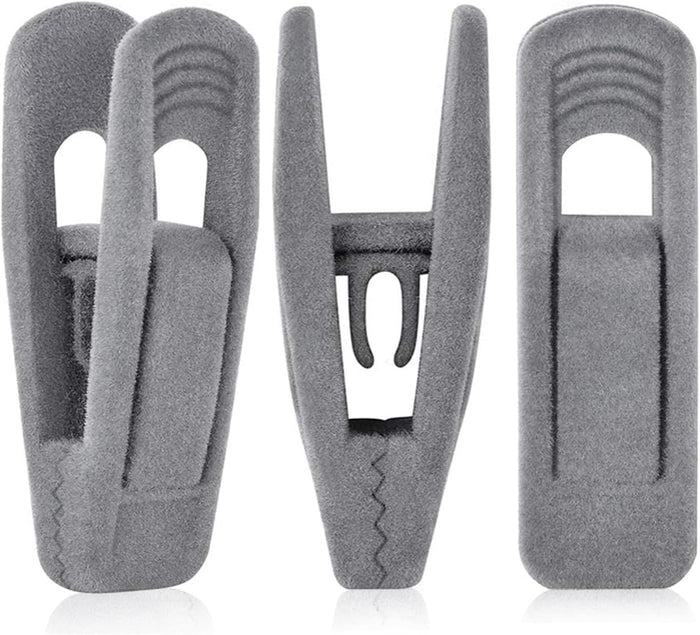 Black Velvet Hangers Clips (80-Pack), Non-Slip Strong Velvet Hangers Clips for Velvet Skirt Hangers, Velvet Pants Hanger Velvet Clips Fit for Thin Velvet Clothes Suit Hangers