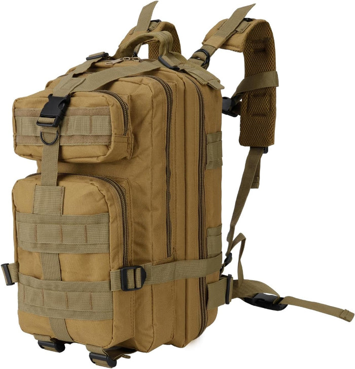 Tactical Backpack for Men Small Military Molle Backpack 30L Assault Pack Rucking Backpack for for Hiking Camping Travel Fishing Outdoors (Black)