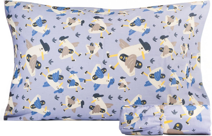 Salt Earth 100% Cotton 210TC Kids Bedsheet, Twin Sheets Set for Toddler Bed, 3 Piece Bedding Set Including Flat Sheet, Fitted Sheet, and Pillowcase, Themed Sheets for a Playful Kids Bed (Summerland)