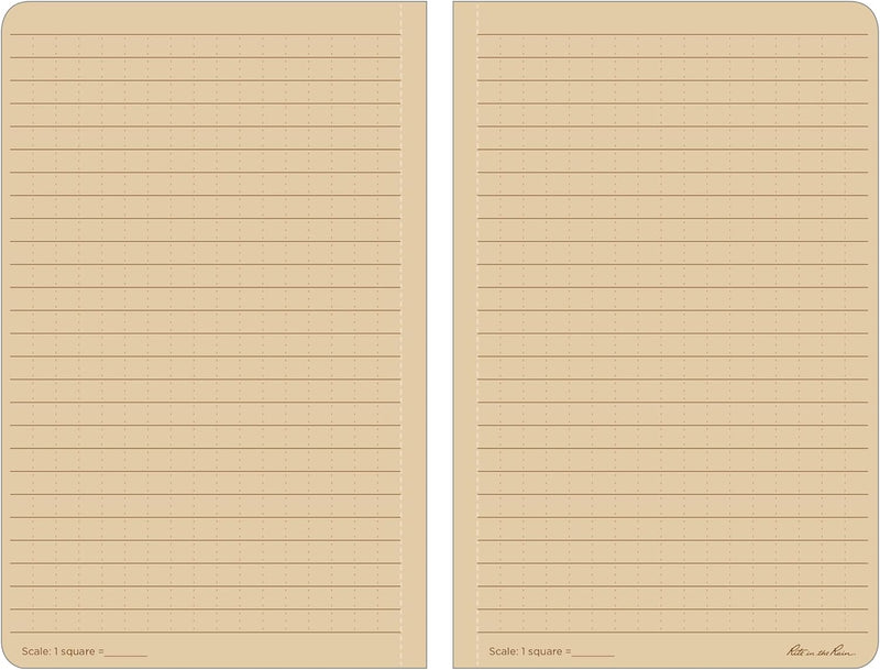 Rite in the Rain Weatherproof Leader Book, 4.625” x 7”, Tactical Tan Soft Cover, Universal Pattern with Army Reference Material (No. 980T)