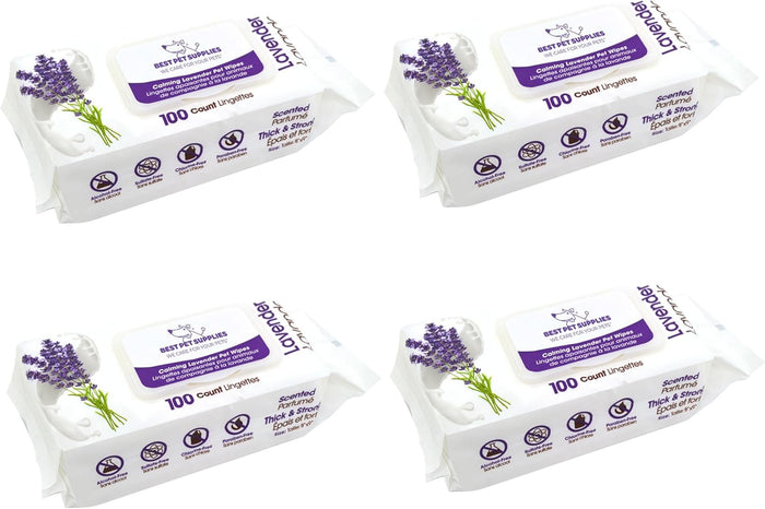 Best Pet Supplies Pet Wipes for Dogs - Dog Wipes Cleaning Deodorizing, for Coats, Ears, Paws - Cleansing Tea Tree, 100 Count
