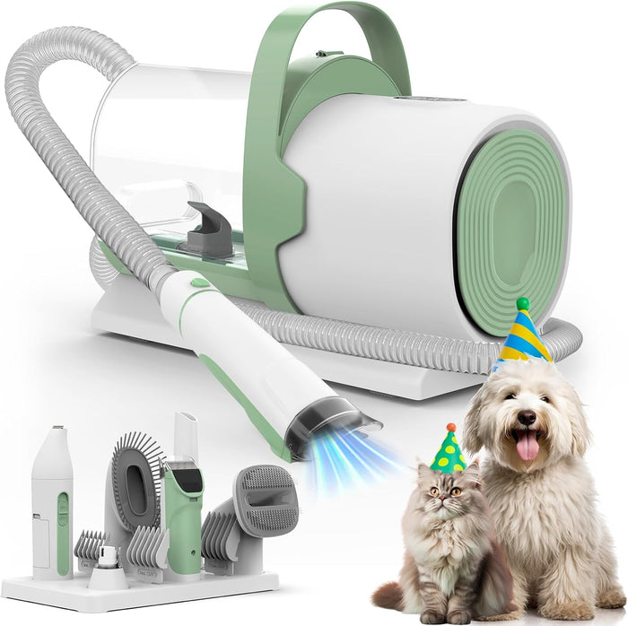 Dog Grooming Vacuum and Kit, Clipper Nail Trimmer Grinder, 2.5L Dust Cup 7 Grooming Tools 11000Pa Pet Vacuum for Shedding Grooming, Dog Hair Vacuum, Home Cleaning, PG50 Plus