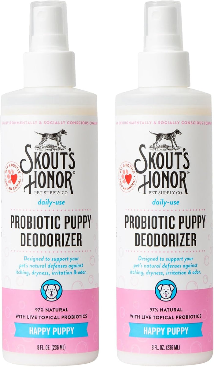 SKOUT'S HONOR Probiotic Pet Deodorizer Spray- Hydrating Daily-Use with Avocado Oil & Omega-3s, Microbiome Friendly Certiified, Paraben & Sulfate-Free, 97% Natural, 8oz, Sunkissed Coconut