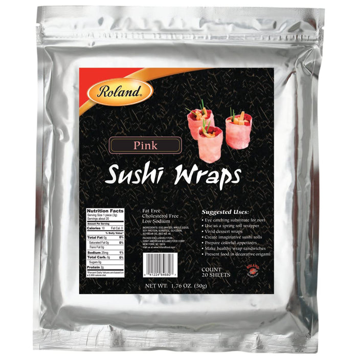 Roland Foods Sesame Sushi Wrap, Sourced in the USA, 20-Count Package