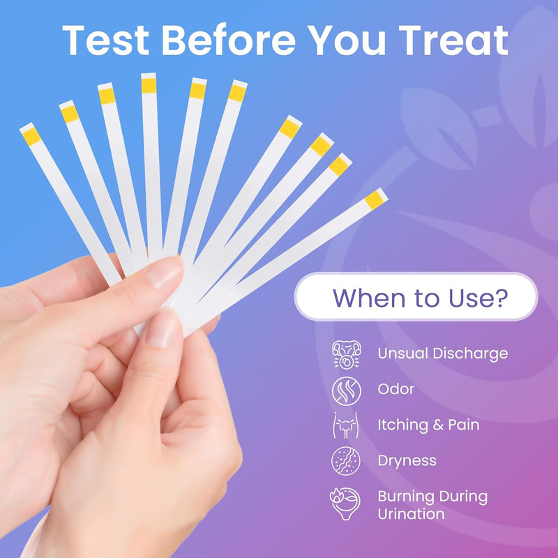 Pelvana Vaginal pH Test Strips for Women – 50 Strips, at-Home BV and Yeast Infection Test Kit, Vaginal pH Tester to Differentiate Between Conditions