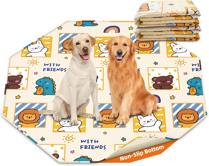 PJYucien Washable Pee Pads for Dogs 2 Pack, 36" x 36" Reusable Pee Pads for Dogs, Leak-Proof Pet Training Pads, Puppy Pads for Non-Slip, Designed for Dog Pen, Whelping Pad, Potty Training (Grey)