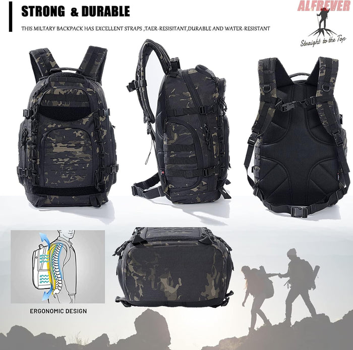 38L Military Tactical Backpack Pack Bag|Army Backpacks|Large Camping Hiking Rucksack Daypack for Outdoor Women Man