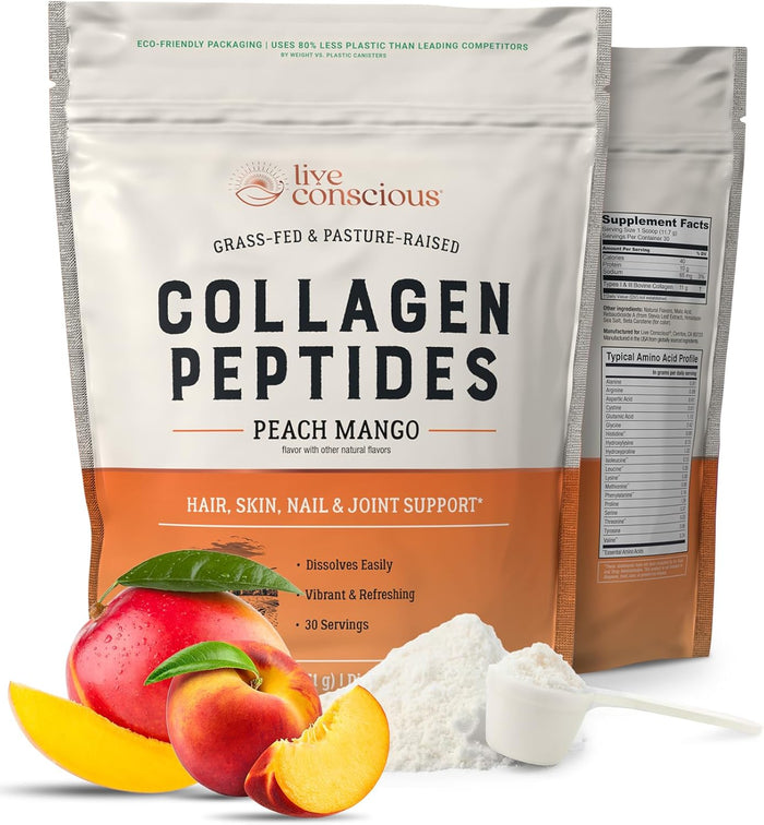 Collagen Peptides Powder - Naturally-Sourced Hydrolyzed Collagen Powder - Hair, Skin, Nail, and Joint Support - Type I & III Grass-Fed Collagen Supplements for Women and Men - 41 Servings - 16oz