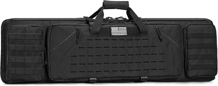 CVLIFE 36" 42" 46" Soft Rifle Case Tactical Double Long Gun Bag,with Lockable Zipper and Backpack Strap,Rifle Backpack Rifle Bag Gun Case for Outdoor Hunting Shooting Range