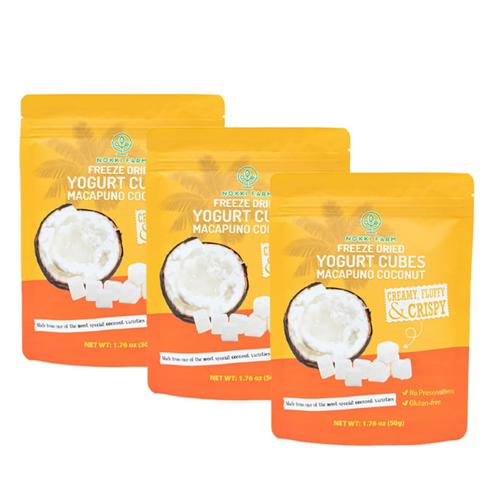 NOKKI FARM Freeze Dried Mangosteen - Healthy & Exotic Tropical Fruit Snacks, No Added Sugar or Preservatives, Kid-Approved, Shelf-Stable & Portable for On-The-Go Snacking - (Pack of 3)