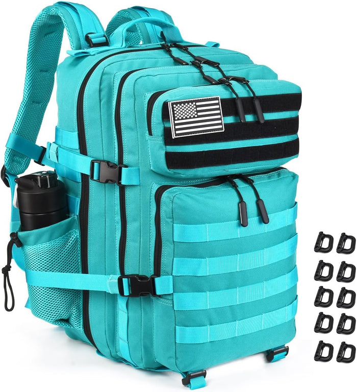 Military Tactical Backpack 45L Large Tactical Backpack for Men, Hiking Rucksack With Bottle Holder