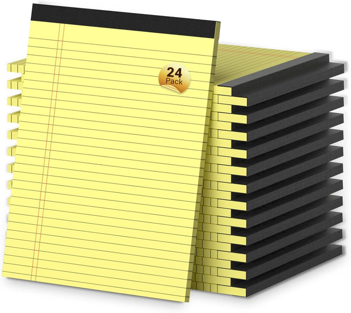 3 Pack White Legal Pads 8.5 x 11 Note Pads, Wide Ruled Notepads, Micro Perforated Lined Note Writing Pads 30 Sheets per Notepad Double-Side Printed Legal Note Pad 8.5x11'' for Home, Office, School