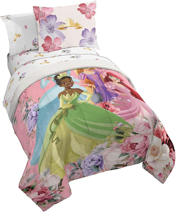 Jay Franco Disney Lilo and Stitch Full Size Comforter Set - 7 Piece Bedding Includes Sheet Set & Pillow Covers - Super Soft Tropical Bedding