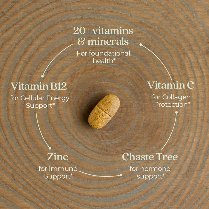 New Chapter Women's Multivitamin 40 plus with Fermented Vitamin C, Vitamin D3, Vitamin B12, Chaste Tree & Zinc - Every Woman's One Daily 40+, Made with Organic Vegetables & Herbs - 72 Tablets
