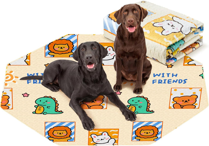 PJYucien Washable Pee Pads for Dogs 2 Pack, 36" x 36" Reusable Pee Pads for Dogs, Leak-Proof Pet Training Pads, Puppy Pads for Non-Slip, Designed for Dog Pen, Whelping Pad, Potty Training (Grey)