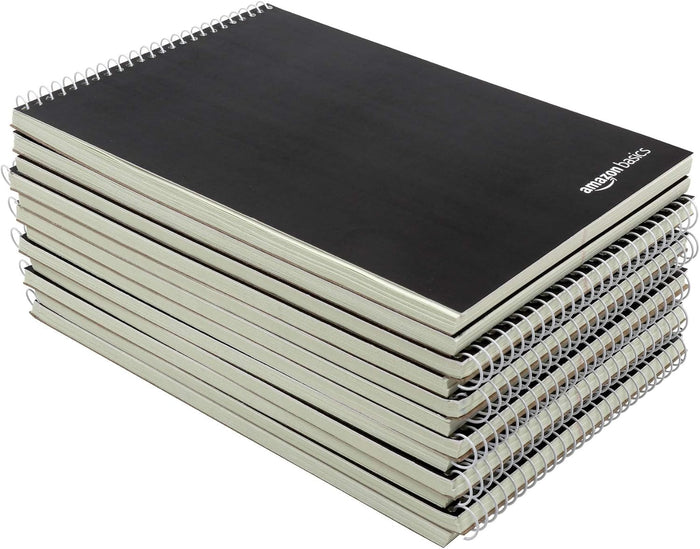 Amazon Basics Steno Notebooks, Gregg Rule, Green Paper for Notes, 80 Sheets, 6" x 9", 12-Pack