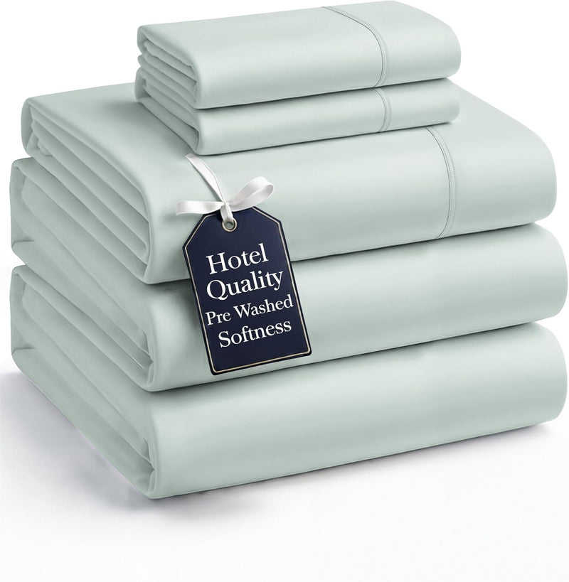 Casa Platino Sheets Twin XL Size Bed Set, Pre-Washed Ultra Soft & Breathable Twin XL Bed Sheets Set, Brushed Microfiber Cooling Sheets, Twin XL Size Sheets Set with Deep Pockets - Vanilla