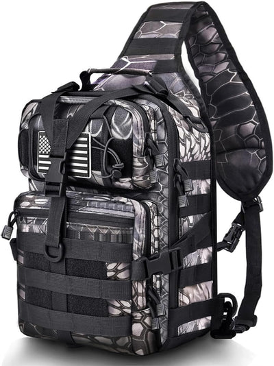 HAOMUK Tactical Sling Bag Pack Military Rover Shoulder Sling Backpack EDC Molle Assault Range Bag
