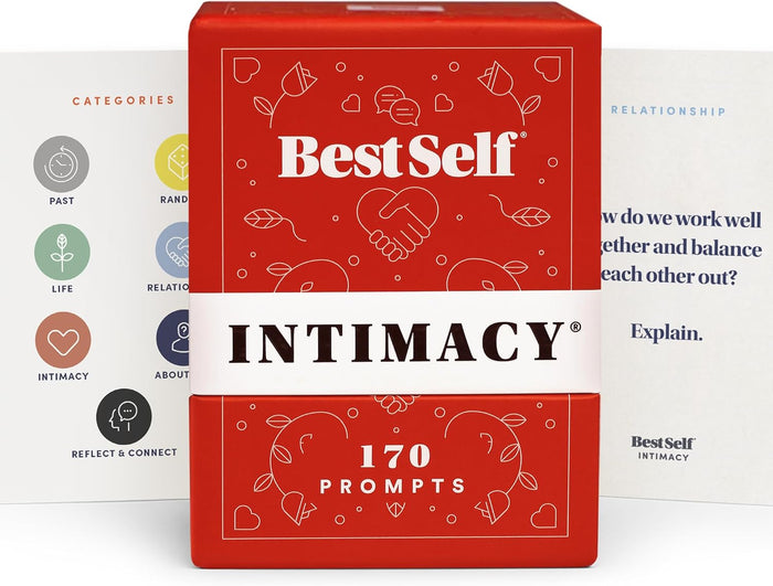 BestSelf Intimacy Deck – 170 Couples Conversation Starters, Romantic Couples Card Game, Fun Couples Game for Adults, Build Emotional Connection & Deeper Bond