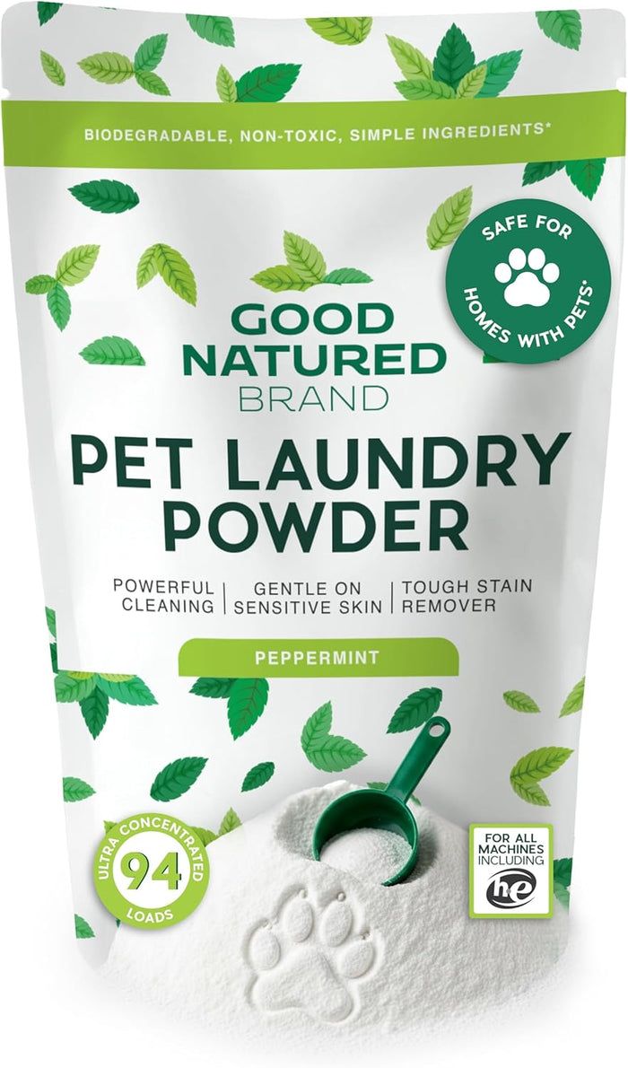Good Natured Brand | Pet Stain & Odor Remover for Laundry | Pet Laundry Detergent for Dogs Beds, Cat Pee, Smell, Dog Drool | Hypoallergenic & Non-Toxic | Lavender | 47oz 94 Loads