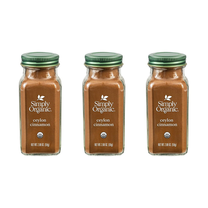 Simply Organic Ceylon Ground Cinnamon, 2.08 Ounce, Non-GMO Organic Cinnamon Powder