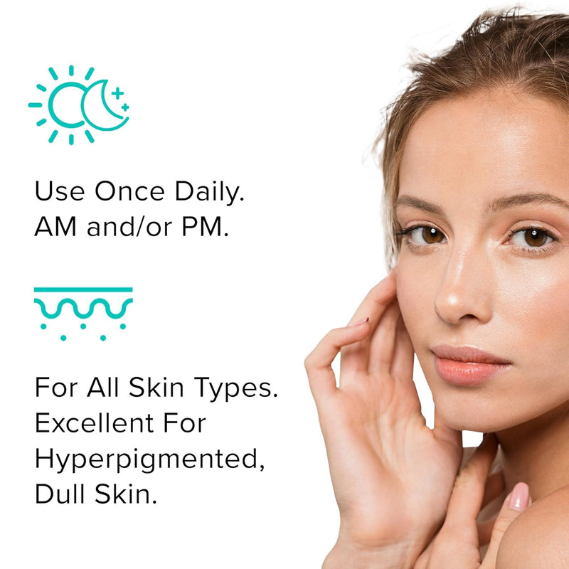 ClarityRx Let There Be Light Powerful Brightening Face Serum, Plant-Based Natural Hydrating Treatment with Hyaluronic Acid for Hyperpigmentation, Dark Spots & Dull Skin (1 fl oz)