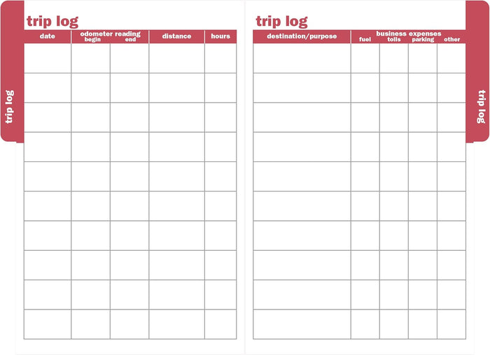 Auto Log Book (Mileage, Maintenance, and Expense Tracker)