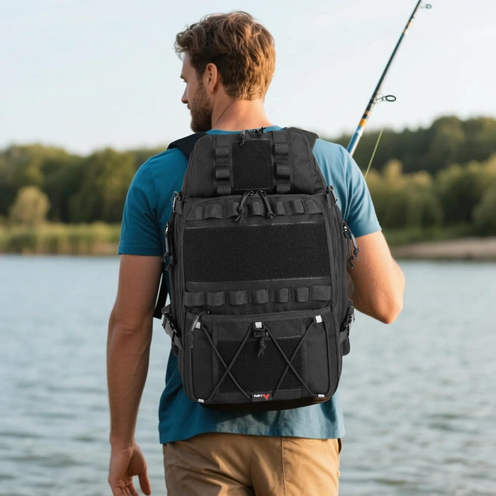 Tactical Backpack 45L Military Molle Pack, 900D Waterproof Assault Rucksack, Large Capacity Outdoor Hiking Camping Trekking Bag for Travel, Hunting, Survival, and Adventure