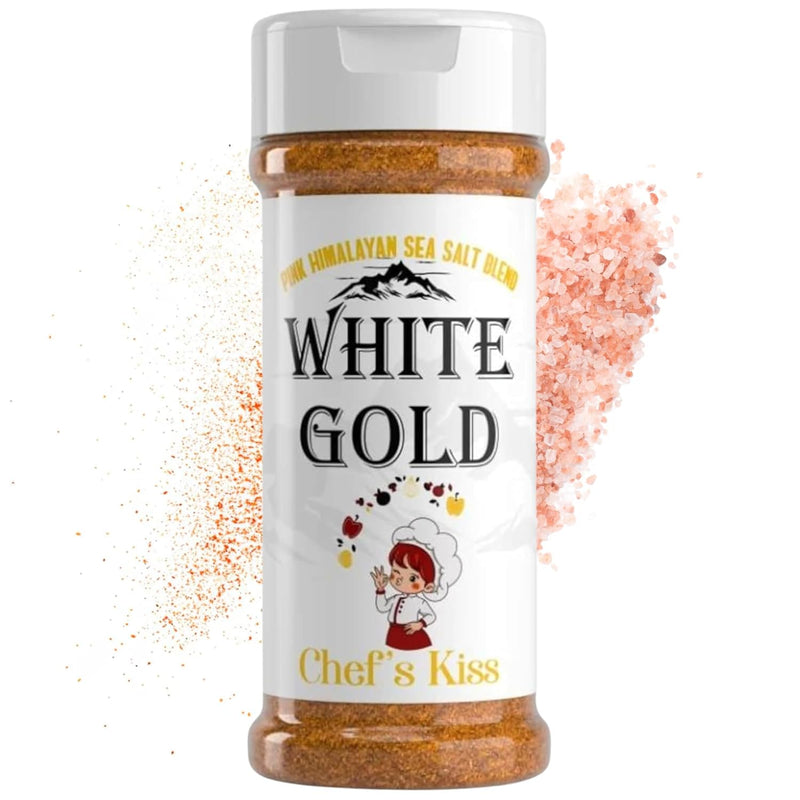 White Gold Cajun Seasoning - Cajun Spice with Pink Himalayan Sea Salt - Mardi Gras-inspired Gourmet Flavor for Vegetables, Stews & Grilling Seasoning, Natural Ingredients, Gluten-Free, Vegan, Keto Friendly