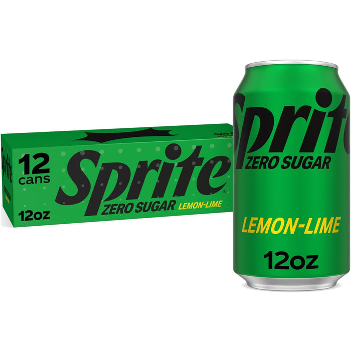 Sprite Lemon Lime Soda Soft Drinks, 12 fl oz, 12 Pack