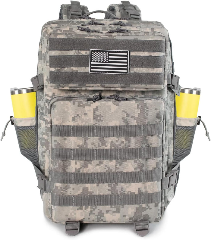 45L Military Tactical Backpack 3 Day Molle Assault Pack Large Army Bug Out Bag Rucksack Daypack for Men Outdoor Hiking Army Camping Hunting, Cow Print