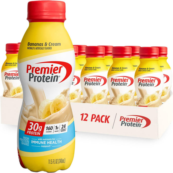 Premier Protein Shake, Café Latte, 30g Protein, 1g Sugar, 24 Vitamins & Minerals, Nutrients to Support Immune Health 11.5 fl oz, 12 Pack