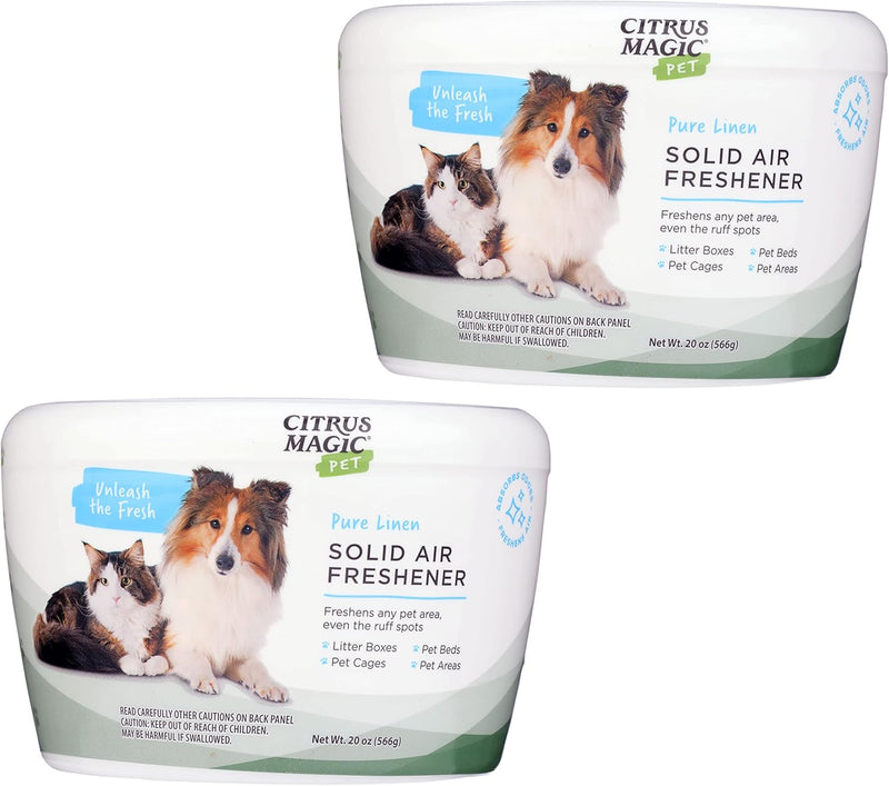 Citrus Magic Pet Odor Absorbing Solid Air Freshener for Home, Air Purifier, Fresh Citrus, Must have Pet Supplies, 8 Oz (Pack of 3)