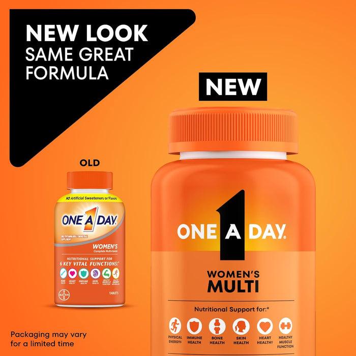 One A Day Women’s Multivitamin with Vitamin A, C, D, E and all 8 B vitamins, Calcium, Vitamins for Women, for Bone Health, Skin Health & Immune Health Support , 200 Count