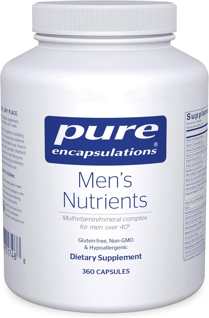 Pure Encapsulations Men's Nutrients - Multivitamin Mineral Supplement to Support Energy, Endurance & Stamina in Men Over 40* - with Vitamin D, Vitamin C & Trace Minerals - 180 Capsules