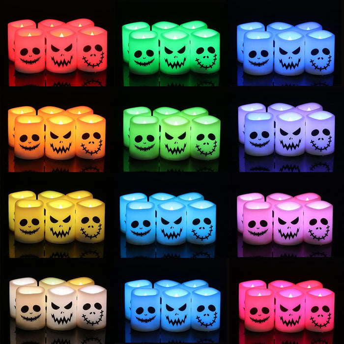 GenSwin Votive Candles Tealight Candles Color Changing 6 Pack