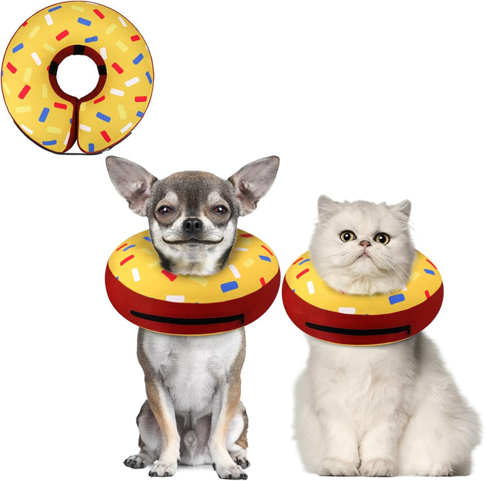 Supet Inflatable Dog Cone Collar Alternative After Surgery, Doggie Neck Donut Collar Recovery ECollar, Soft Dog Cone for Small Medium Large Dogs