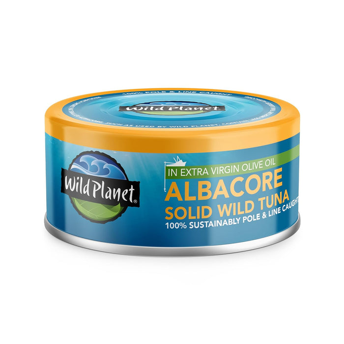 Wild Planet Albacore Wild Tuna, No Salt Added, Canned Tuna, Pole & Line Caught, 5 oz, Pack of 4, Packaging May Vary