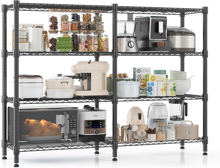 Homdox 5 Tier Storage Shelves, Heavy Duty Wire Shelving Unit, Adjustable Metal Shelves for Storage, Garage Rack Pantry Shelves Kitchen Shelving, 14"x60"x72", Silver Gray