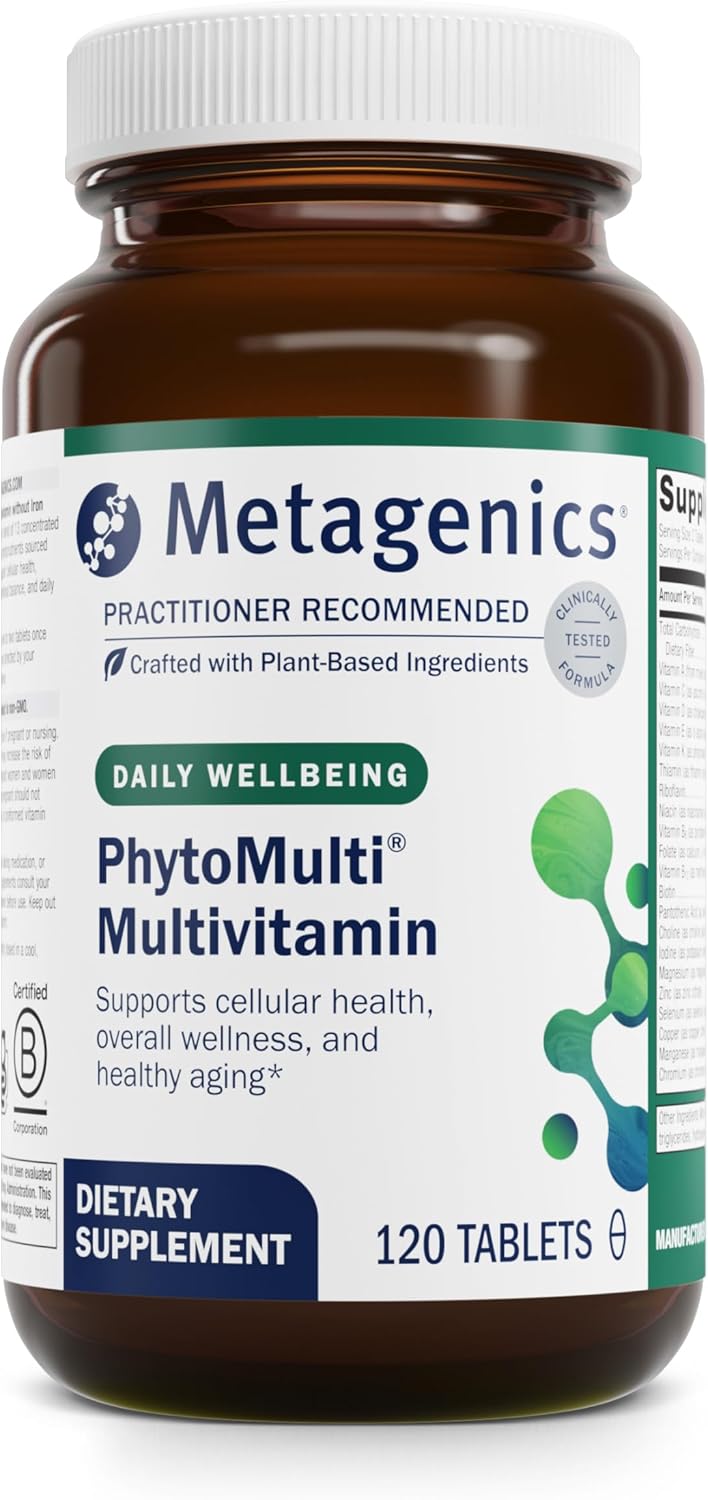Metagenics PhytoMulti Multivitamin - Supports Healthy Aging, Cellular Health & Overall Wellness - for Men & Women - Over 20 Essential Vitamins & Minerals - with Vitamin B6, Lutein & Zinc - 60 Tablets