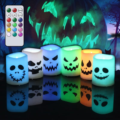 GenSwin Votive Candles Tealight Candles Color Changing 6 Pack