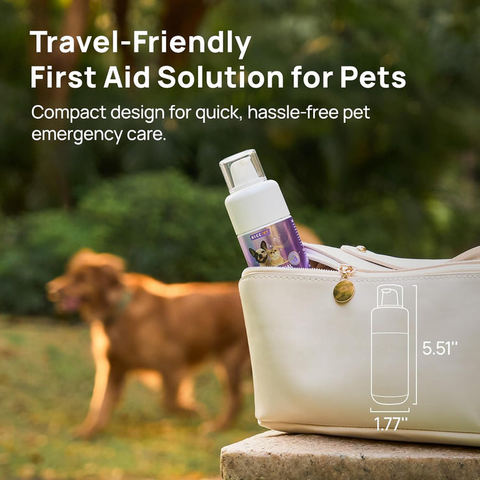 HICC PET Dog Wound Care Hydro Gel, Heals Wounds, Hot Spot Treatment for Dogs, Soothes Inflammation, Prevents Infection, Treats Bites, Scratches & Skin Ulcers, Cat Wound Care Solution, 3.4 Ounces