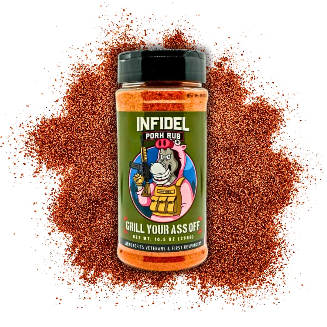 Grill Your As* Off Standard Issue Salt & Pepper – 11.5oz Gourmet Blend for Meat, Poultry, Seafood, Pasta & Veggies – Ideal for Marinating & Cooking – USA Made & Veteran Owned