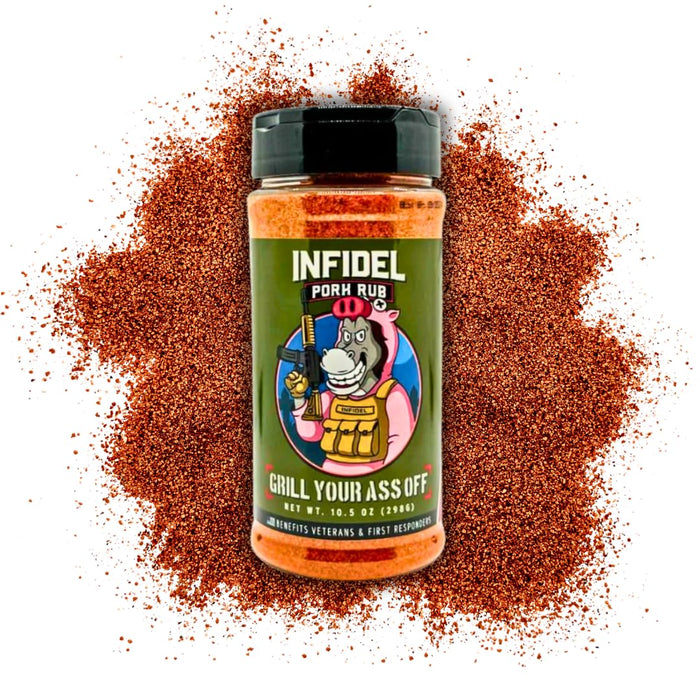 Grill Your As* Off Standard Issue Salt & Pepper – 11.5oz Gourmet Blend for Meat, Poultry, Seafood, Pasta & Veggies – Ideal for Marinating & Cooking – USA Made & Veteran Owned