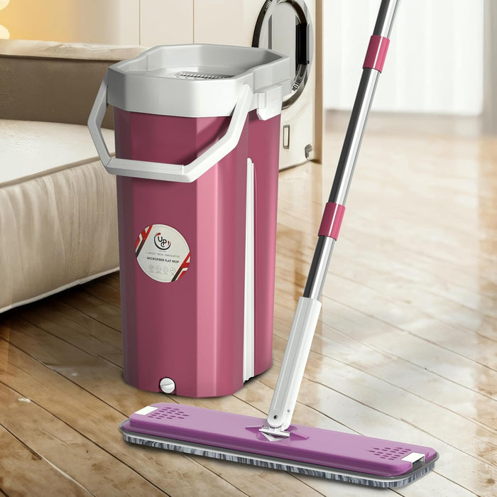 UPC Mop Bucket with Mopping Stick for Home Cleaning/Floor Cleaning Mop for Home/Pocha Bucket with Flat Mop/Moppers for Cleaning Floor