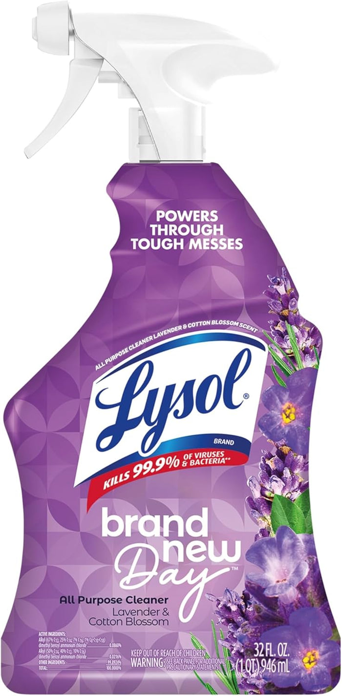 Lysol All Purpose Cleaner Spray, Multi-Purpose Disinfecting Spray, Kitchen & Bathroom Cleaner, Mango & Hibiscus Scent, 32 Fl Oz