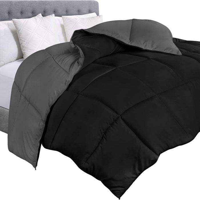 Utopia Bedding Comforter Duvet Insert, Quilted Comforter with Corner Tabs, Box Stitched Down Alternative Comforters King Size (White)